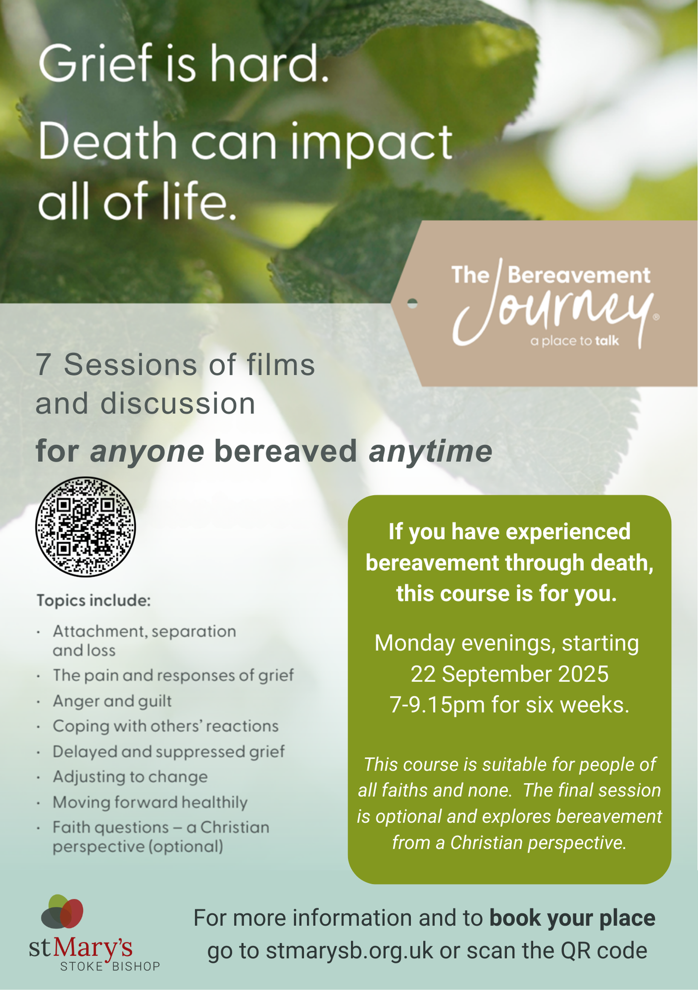 Bereavement Journey flyer (A5)